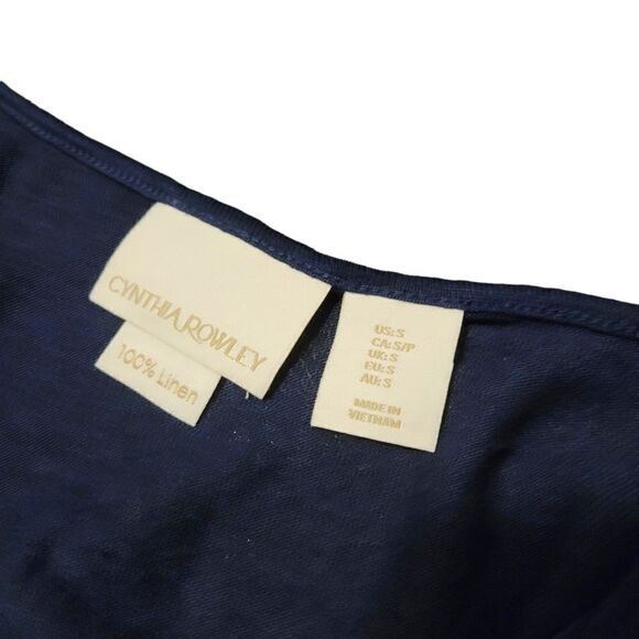 2/$20 Cynthia Rowley Navy Blue Top Blouse Size: Small - Picture 5 of 5